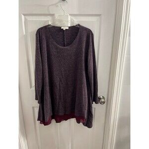 Umgee Long Sleeve Purple Shirt Size XL